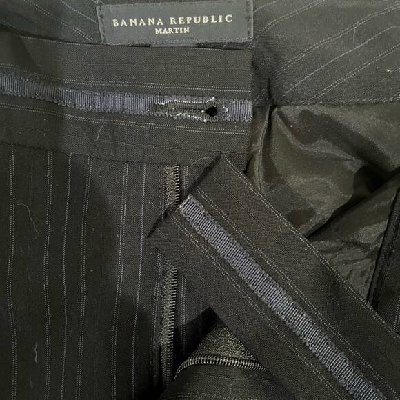 NEW Banana Republic Wool Classic Pinstripe Tailored Martin Mid Rise Trousers - Picture 7 of 12